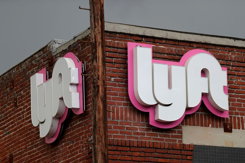 FILE PHOTO: The Lyft Driver Hub is seen in Los