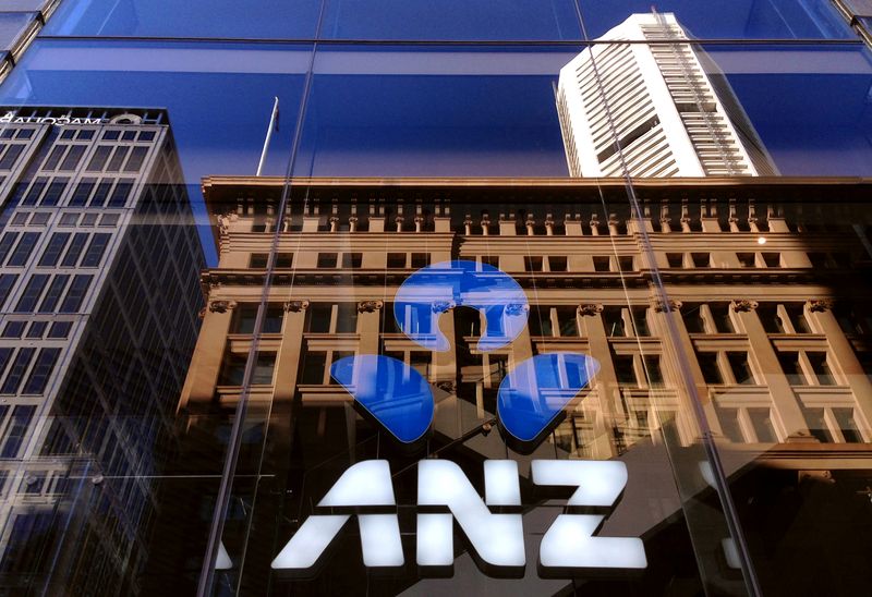 FILE PHOTO: The logo of the ANZ Banking Group is