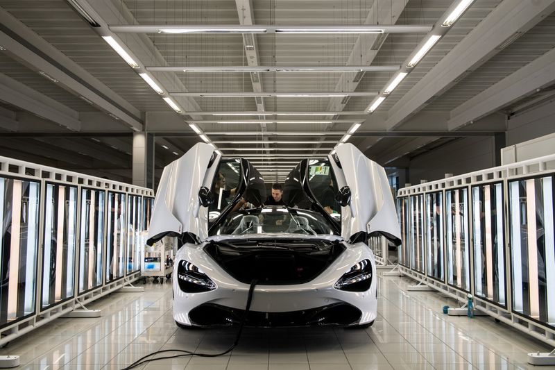 FILE PHOTO: A McLaren 720S is assembled on the factory