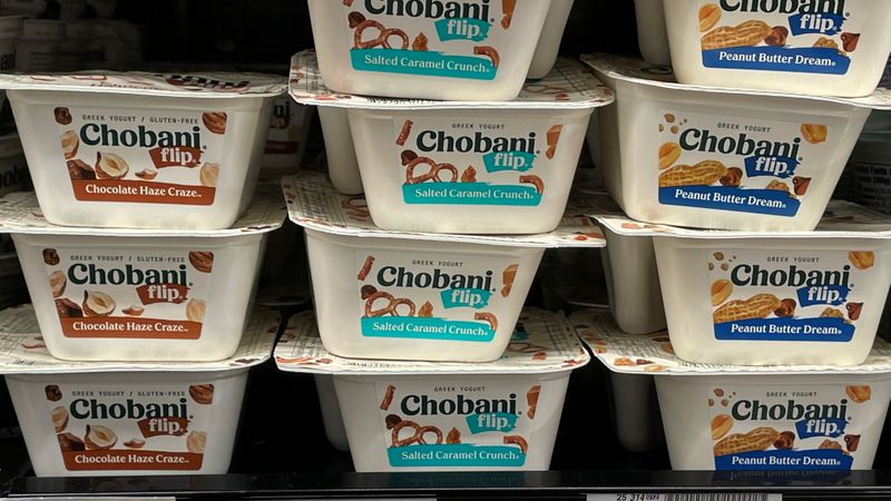 Greek-yogurt maker Chobani is shown for sale in a California