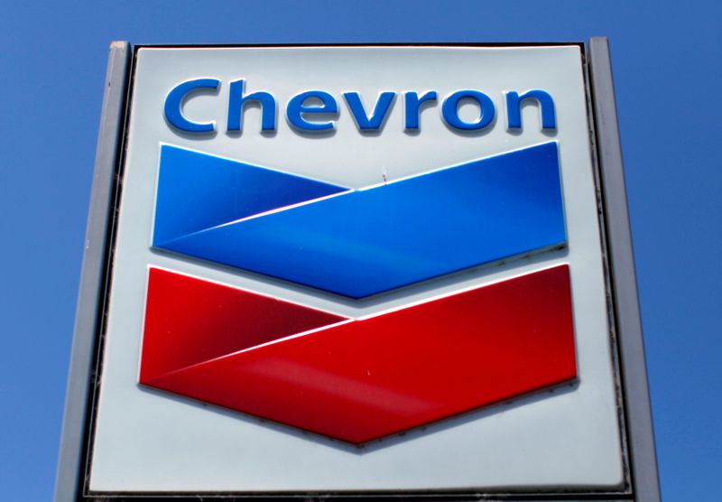 FILE PHOTO: FILE PHOTO: A Chevron gas station sign is