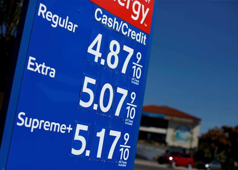 FILE PHOTO: Gas prices grow along with inflation as this