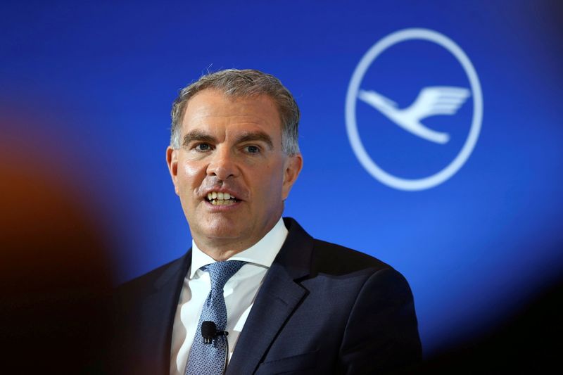 FILE PHOTO: German airline Lufthansa’s Chief Executive Officer Spohr attends