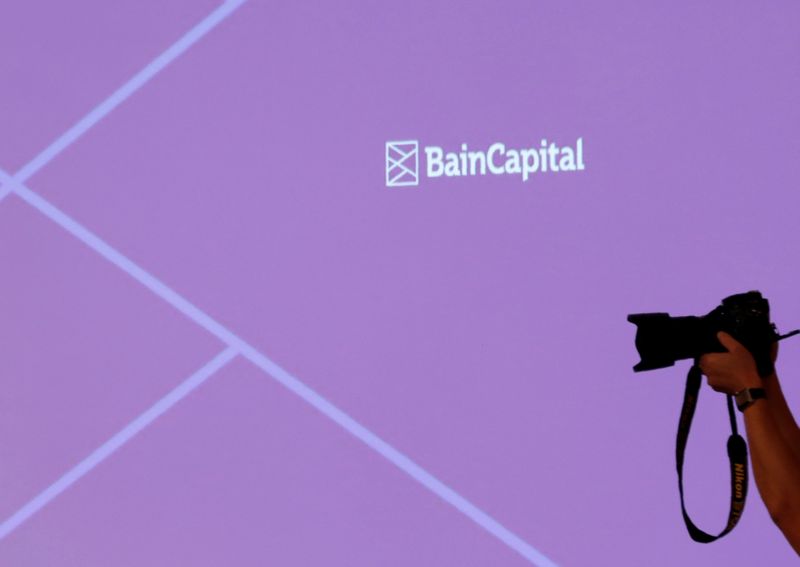 FILE PHOTO: The logo of Bain Capital is displayed on