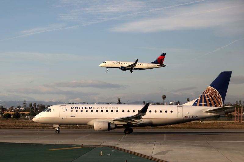 FILE PHOTO: A Delta Connection plane lands as a United
