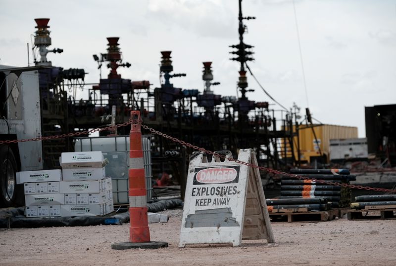 FILE PHOTO: Chevron fracking site near Midland, Texas