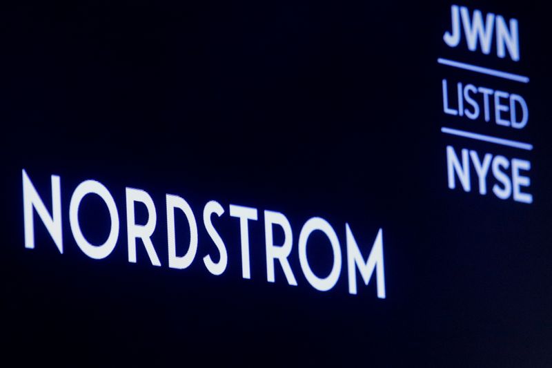FILE PHOTO: The company logo for Nordstrom Inc, is displayed