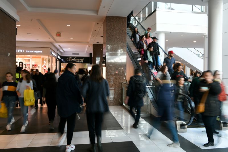 FILE PHOTO: Holiday shoppers look for deals at the Pentagon