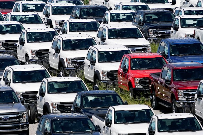 FILE PHOTO: Thousands of Ford F-150s without chips are stored