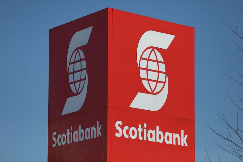 FILE PHOTO: A Bank of Nova Scotia logo is seen