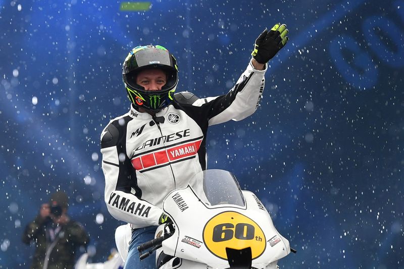FILE PHOTO: MotoGP legend Valentino Rossi celebrated at the EICMA