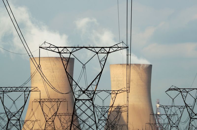 FILE PHOTO: Cooling towers are pictured at a coal-based power