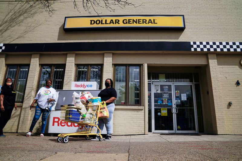 FILE PHOTO: A person exits a Dollar General store in