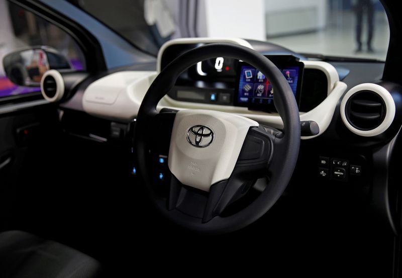 FILE PHOTO: A view of the dashboard of Toyota’s Ultra