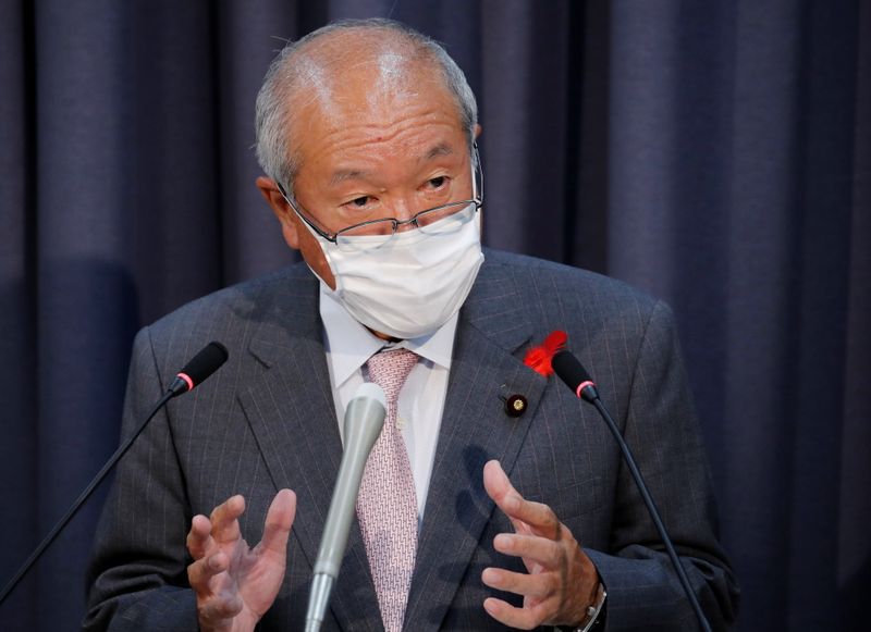 Japan’s new FM Suzuki speaks at a news conference in