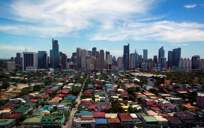 A general view of the skyline from the Makati City