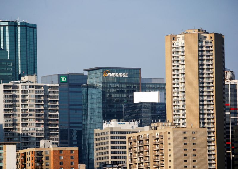FILE PHOTO: The Enbridge Centre company office is seen in