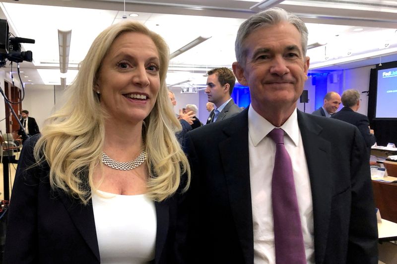 FILE PHOTO: Federal Reserve Chair Jerome Powell poses for photos
