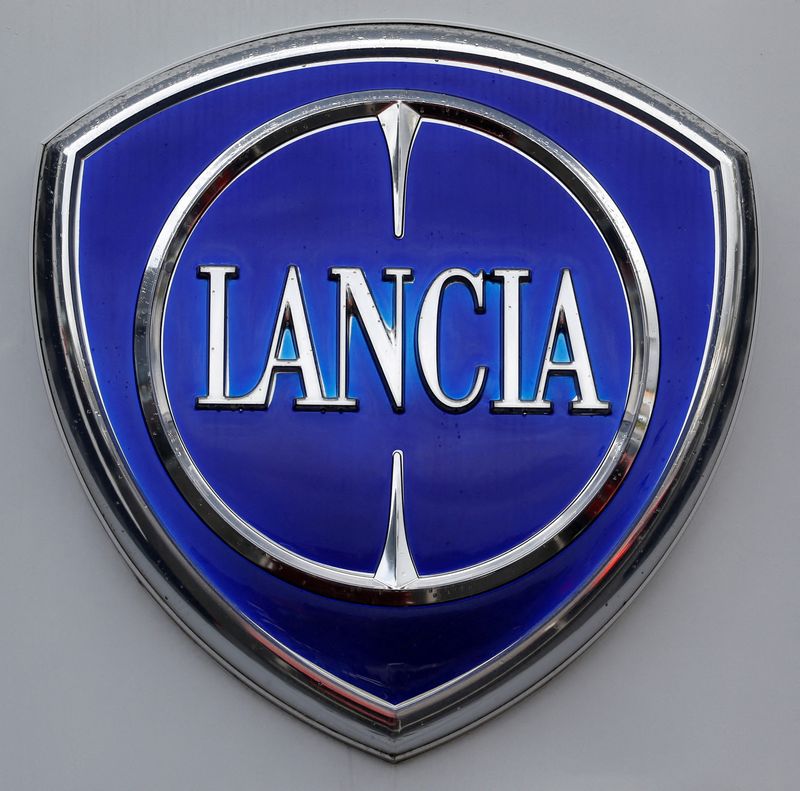 FILE PHOTO: A Lancia logo is seen at a showroom