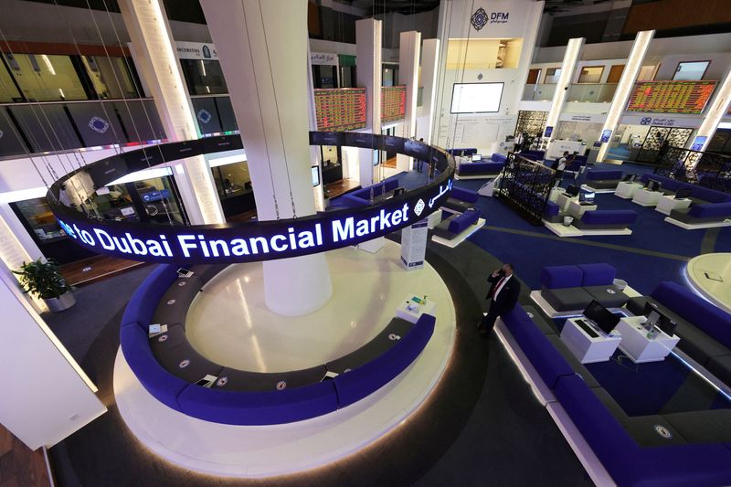 FILE PHOTO: A general view of the Dubai Financial Market