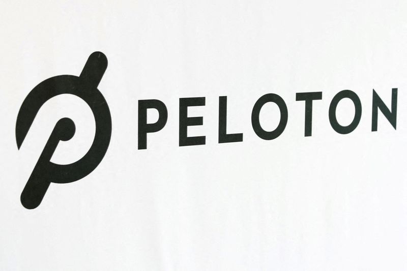 FILE PHOTO: A Peloton logo is seen after the ringing