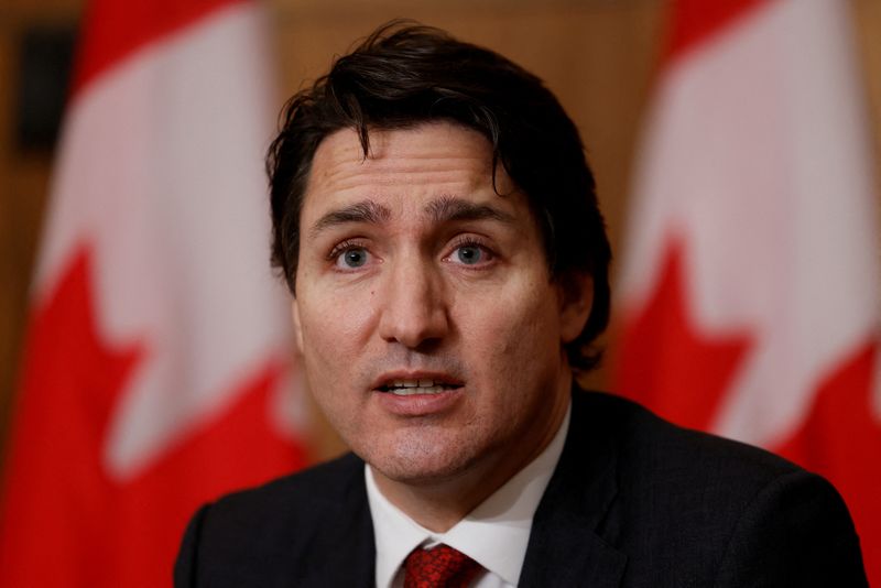 FILE PHOTO: Canada’s Prime Minister Justin Trudeau takes part in