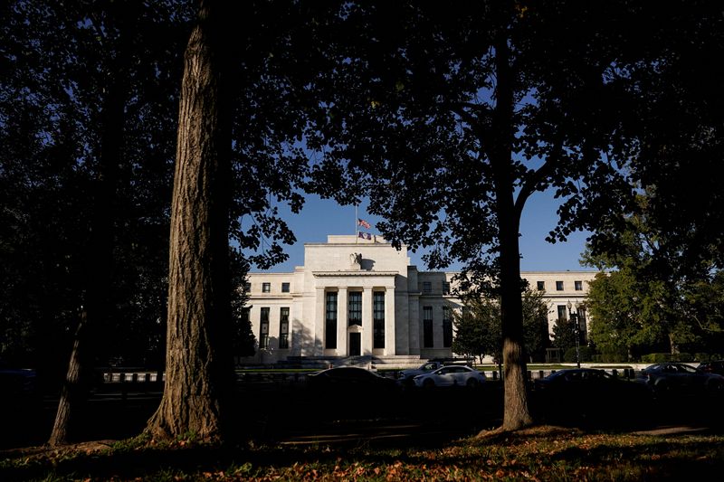 FILE PHOTO: The Federal Reserve building is seen in Washington