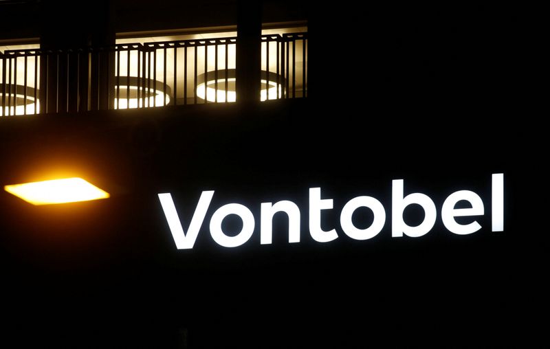 Logo of Swiss private bank Vontobel is seen in Zurich