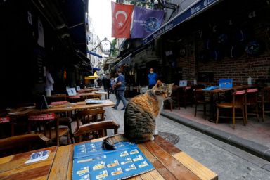 FILE PHOTO: COVID-19 restrictions on restaurants and cafes are eased