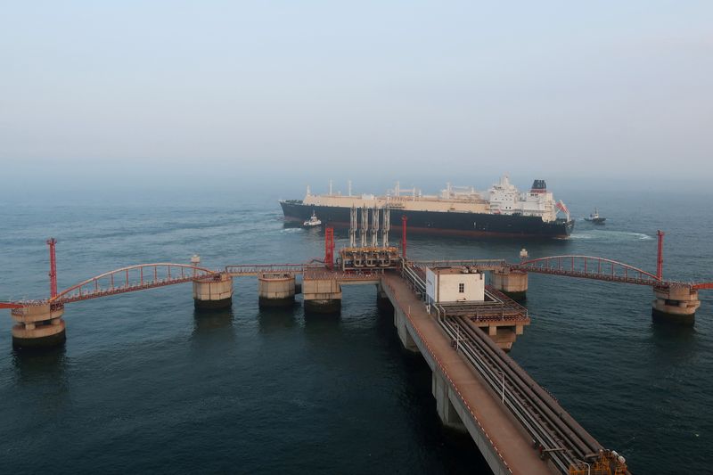 FILE PHOTO: A liquified natural gas (LNG) tanker leaves the