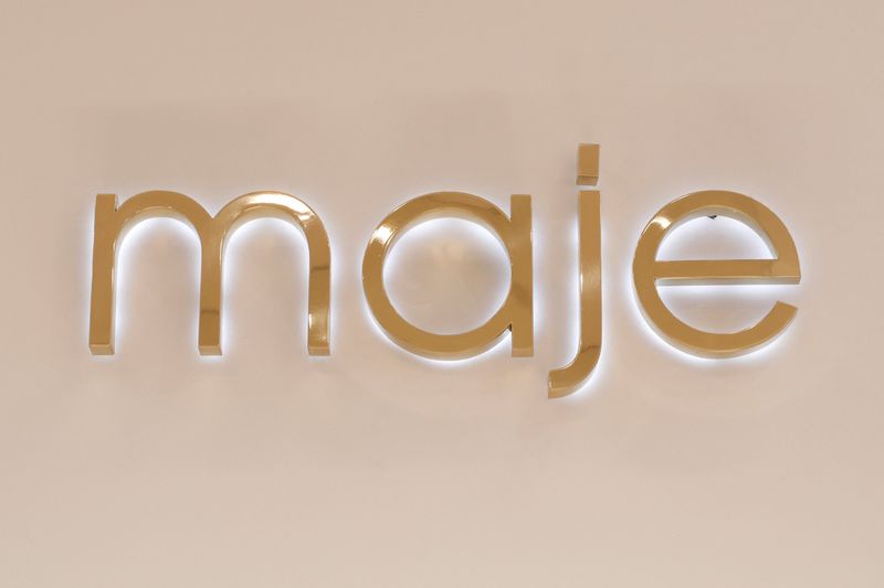 The Maje logo sits inside an outlet of the luxury