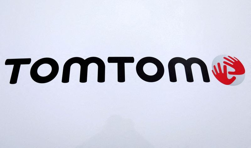 FILE PHOTO: TomTom logo is seen on a vehicle in
