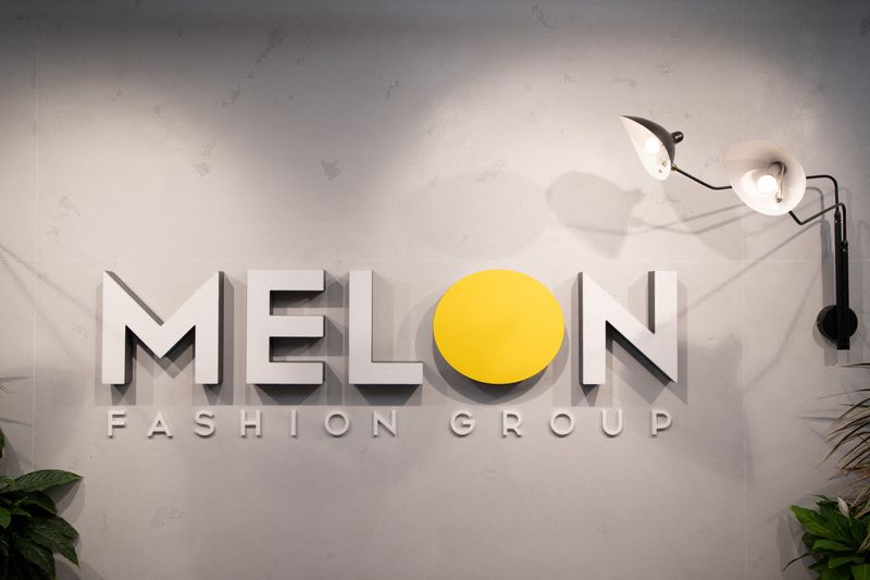 The logo of Melon Fashion Group is seen at the