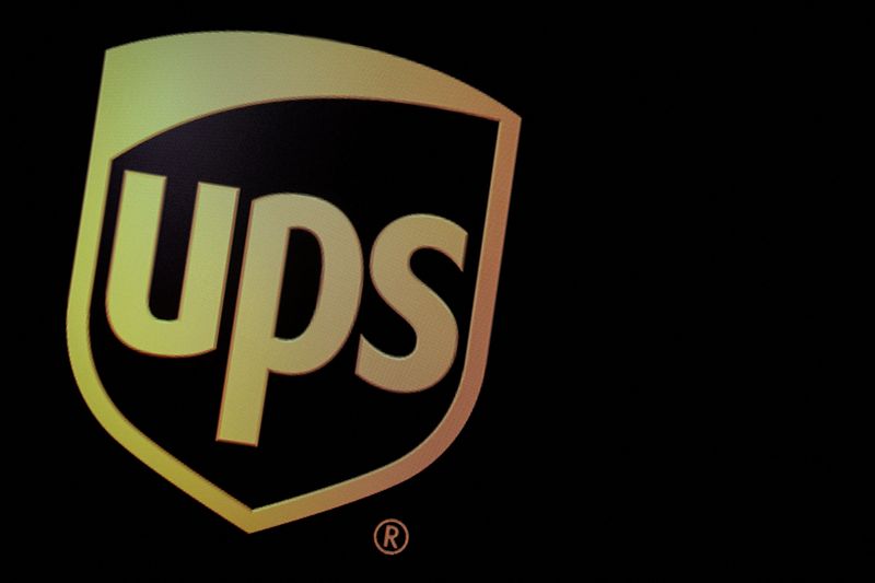 FILE PHOTO: The company logo for United Parcel Service (UPS),