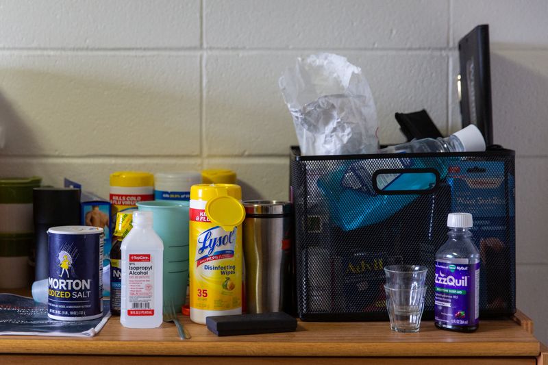 Lysol and hand sanitizer are placed in dorms at Syracuse