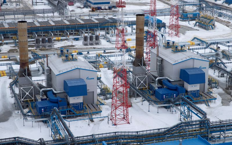 FILE PHOTO: A view shows Gazprom’s gas processing facility at