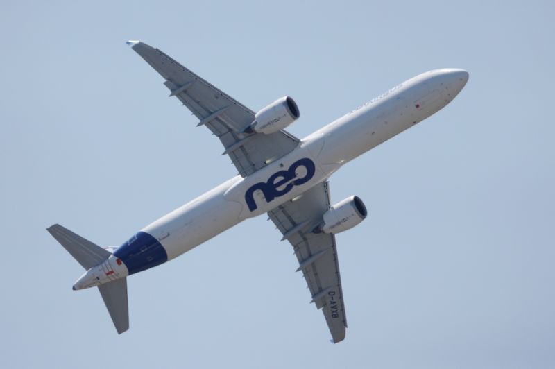 FILE PHOTO: An Airbus A321 neo flies in 2017 near
