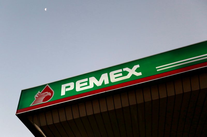 FILE PHOTO: A Pemex gas station is seen in Mexico