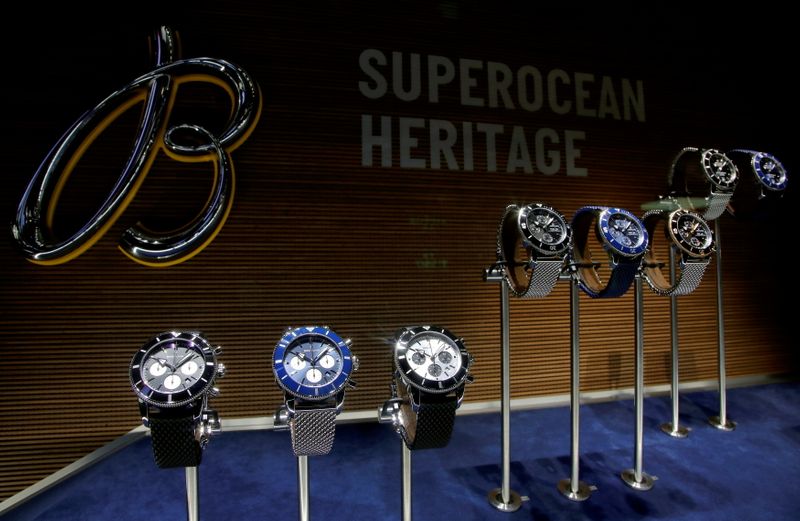 FILE PHOTO: Superocean Heritage watches of Swiss watchmaker Breitling at