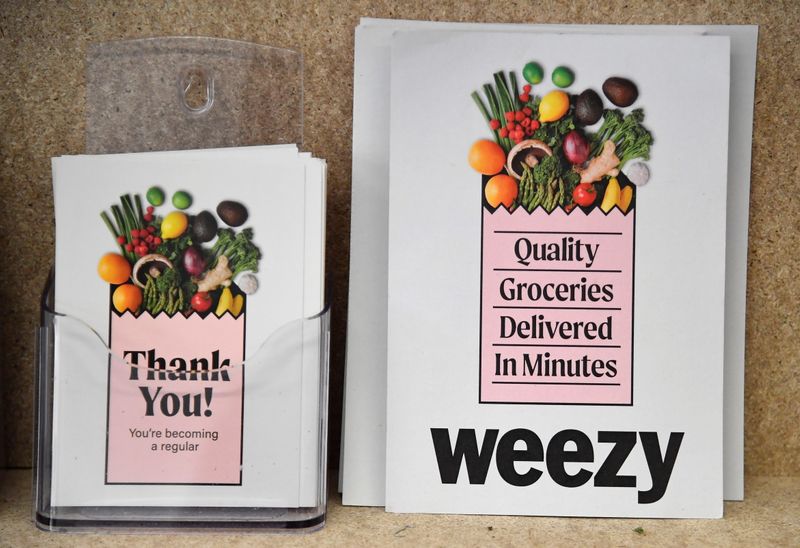 Groceries processed and delivered by online supermarket Weezy in London