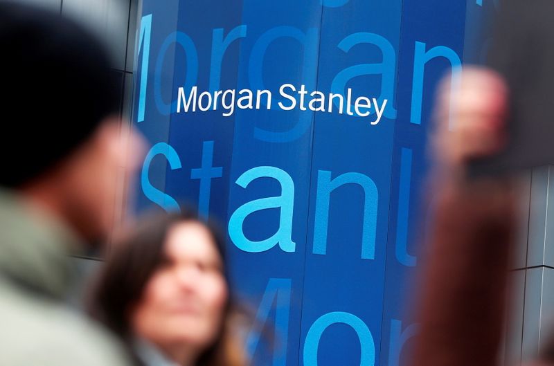 FILE PHOTO: The logo Morgan Stanley is seen in New