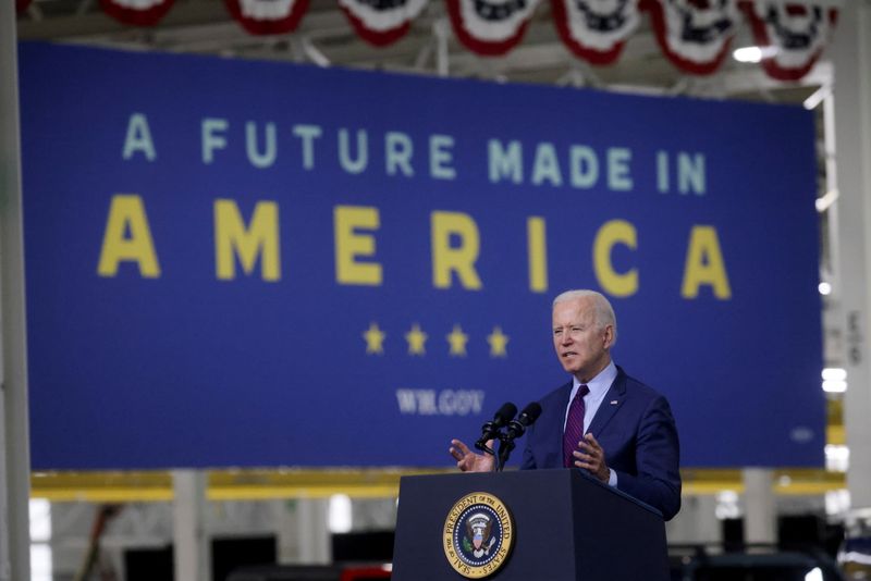 FILE PHOTO: U.S. President Joe Biden visits Ford Rouge Electric