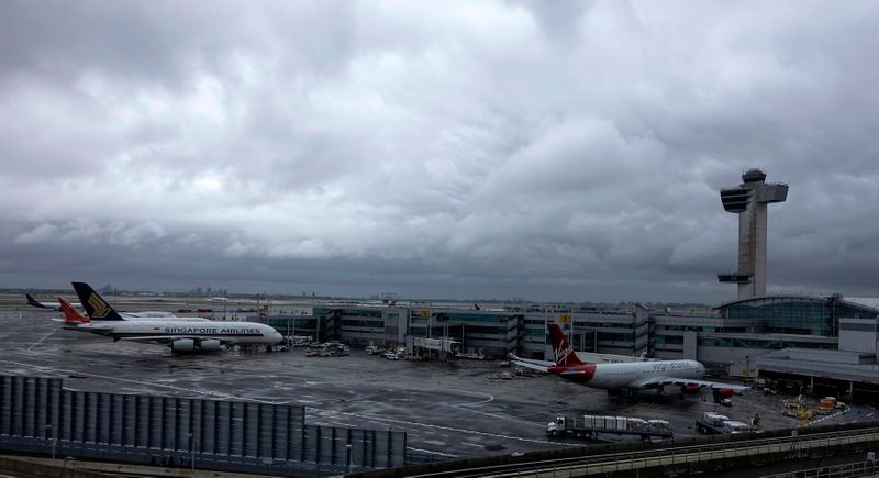 A general view of the international arrival terminal at JFK