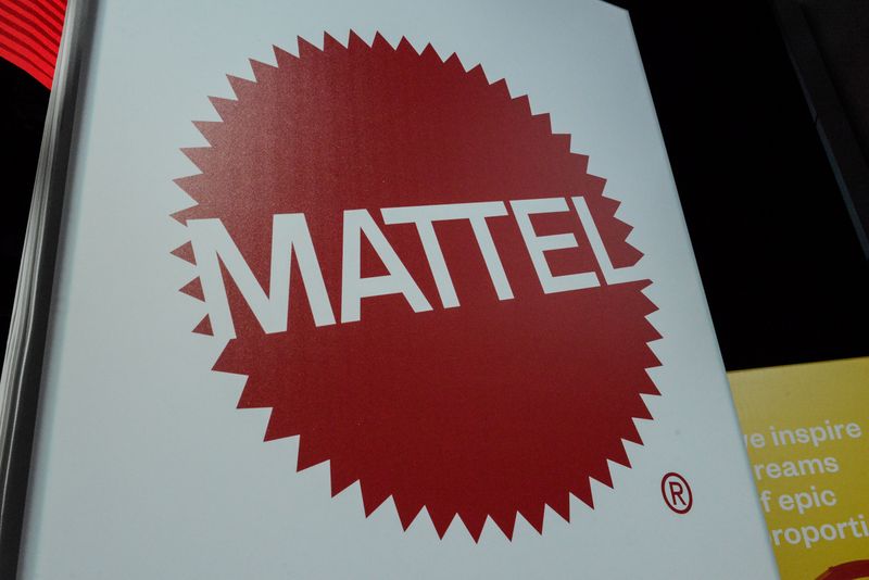 The Mattel company logo is seen at the 114th North
