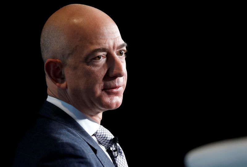 Jeff Bezos, founder of Blue Origin and CEO of Amazon,