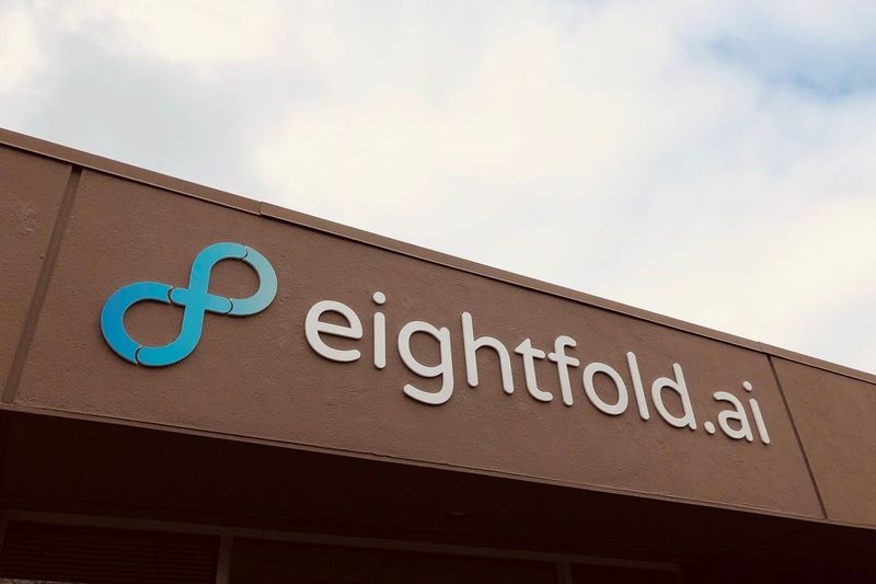 FILE PHOTO: Talent matching startup Eightfold AI’s logo is seen