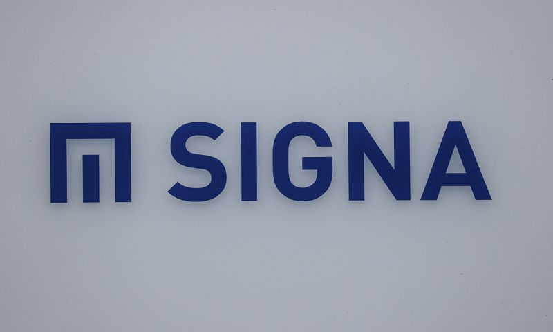 FILE PHOTO: A logo of Signa is pictured on a