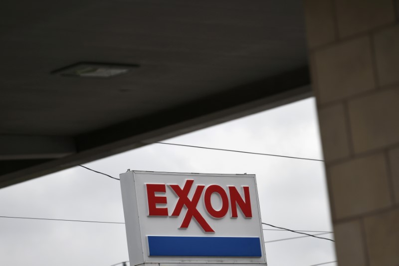 FILE PHOTO: An Exxon gas station is seen in Houston