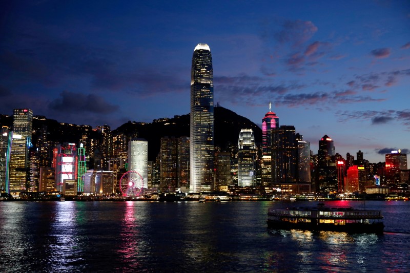 FILE PHOTO: A Star Ferry boat crosses Victoria Harbour in