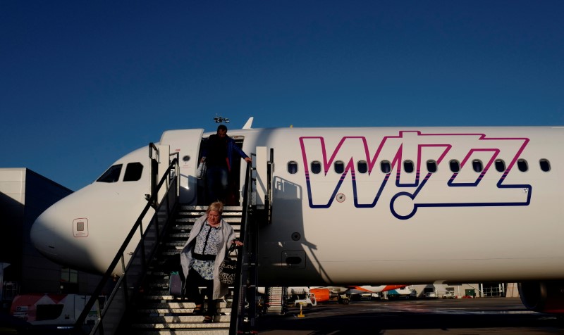 FILE PHOTO: Wizz Air Airbus 321 aircraft is pictured at